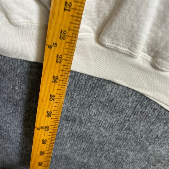 Vintage Hanes Cotton White Sweatshirt Tropical Sunset Tennis Adult Small - Picture 3 of 7